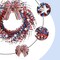 18-inch Patriotic Red, White, and Blue Berries Leaves Wreath for Front Door